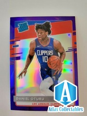 2020-21 Donruss Optic Daniel Oturu Rated Rookie Purple Holo Clippers RC #183
